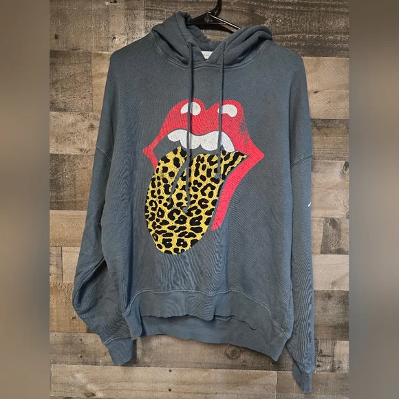 Free People X Daydreamer Rolling Stones Flocked Hoodie - Picture 4 of 8